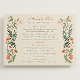 "Garden Heirloom" - Wedding Weekend Itinerary Cards in Garden by Elly - Front