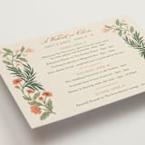 "Garden Heirloom" - Wedding Weekend Itinerary Cards in Garden by Elly - Detail