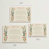 "Garden Heirloom" - Wedding Weekend Itinerary Cards in Garden by Elly - Formats Available