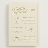 "rory" - Wedding Weekend Itinerary Cards in Olive by Ellen Schlegelmilch - Front