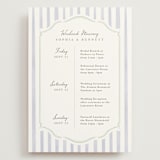 "Delicate Vines" - Wedding Weekend Itinerary Cards in Periwinkle by Kristen Smith - Front