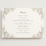 "flowering arch" - Wedding Weekend Itinerary Cards in Sage by Lori Wemple - Front