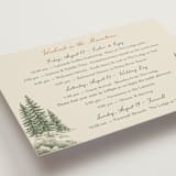 "Whispering Pines" - Wedding Weekend Itinerary Cards in Forest by Elly - Detail