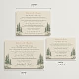"Whispering Pines" - Wedding Weekend Itinerary Cards in Forest by Elly - Formats Available