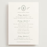 "Court" - Wedding Weekend Itinerary Cards in Leaf by Kate Ahn - Front