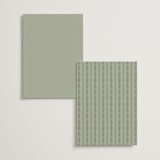 "Court" - Wedding Weekend Itinerary Cards in Leaf by Kate Ahn - Back of Card Options