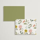 "botanical cameo" - Wedding Weekend Itinerary Cards in Swan by Lori Wemple - Back of Card Options