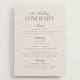 "Galleria" - Wedding Weekend Itinerary Cards in Onyx by Laura Hankins - Front