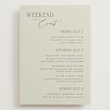"Scripted Initials" - Wedding Weekend Itinerary Cards in Spring by Kelly Schmidt - Front