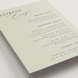 "Scripted Initials" - Wedding Weekend Itinerary Cards in Spring by Kelly Schmidt - Detail