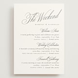 "Written with love" - Wedding Weekend Itinerary Cards in Noir Slate by Ana de Sousa - Front