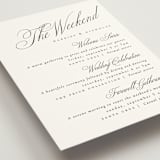 "Written with love" - Wedding Weekend Itinerary Cards in Noir Slate by Ana de Sousa - Detail