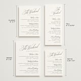 "Written with love" - Wedding Weekend Itinerary Cards in Noir Slate by Ana de Sousa - Formats Available