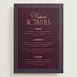 "sophisticate" - Wedding Weekend Itinerary Cards in Plum by Owl and Toad - Front