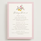 "Wildflower Wreath" - Wedding Weekend Itinerary Cards in Peony by Yaling Hou Suzuki - Front