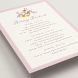 "Wildflower Wreath" - Wedding Weekend Itinerary Cards in Peony by Yaling Hou Suzuki - Detail