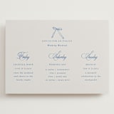 "Amalfi Blue" - Wedding Weekend Itinerary Cards in Blue Mist by Design Lotus - Front
