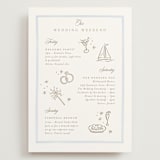 "Bristol" - Wedding Weekend Itinerary Cards in Aqua by Jennifer Wick - Front