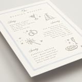 "Bristol" - Wedding Weekend Itinerary Cards in Aqua by Jennifer Wick - Detail