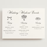 "Chic Union" - Wedding Weekend Itinerary Cards in Mystic Raven by Cass Loh - Front