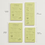 "Carlyle" - Wedding Weekend Itinerary Cards in Chartreuse by Everett Paper Goods - Formats Available