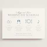 "Coastal Charm" - Wedding Weekend Itinerary Cards in Dusty Blue by Jennifer Postorino - Front