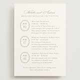 "Calia" - Wedding Weekend Itinerary Cards in Paris Rain by Jennifer Postorino - Front