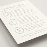"Calia" - Wedding Weekend Itinerary Cards in Paris Rain by Jennifer Postorino - Detail