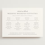 "Ariah" - Wedding Weekend Itinerary Cards in French Blue by Jennifer Postorino - Front