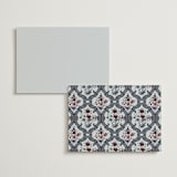 "Ariah" - Wedding Weekend Itinerary Cards in French Blue by Jennifer Postorino - Back of Card Options