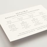 "Ariah" - Wedding Weekend Itinerary Cards in French Blue by Jennifer Postorino - Detail
