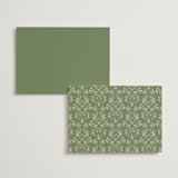 "Vintage Garden" - Wedding Weekend Itinerary Cards in Forest by Sherley Ferreira - Back of Card Options