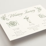 "Vintage Garden" - Wedding Weekend Itinerary Cards in Forest by Sherley Ferreira - Detail