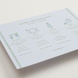 "Hydrangea Vines" - Wedding Weekend Itinerary Cards in Coastal by Madhvi Samimi - Detail