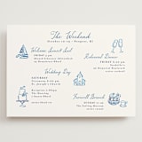 "Positano" - Wedding Weekend Itinerary Cards in Cerulean by Tamara Hilje - Front