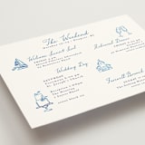 "Positano" - Wedding Weekend Itinerary Cards in Cerulean by Tamara Hilje - Detail