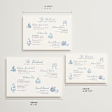 "Positano" - Wedding Weekend Itinerary Cards in Cerulean by Tamara Hilje - Formats Available