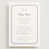 "Deluxe" - Wedding Weekend Itinerary Cards in Blueberry by Carolyn MacLaren - Front