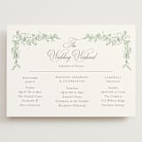 "Romantic Garden" - Wedding Weekend Itinerary Cards in Mint by Melinda Denison - Front
