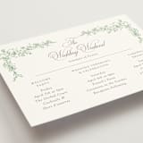 "Romantic Garden" - Wedding Weekend Itinerary Cards in Mint by Melinda Denison - Detail