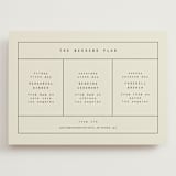 "Nonnette" - Wedding Weekend Itinerary Cards in Vanilla by Blustery August - Front