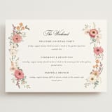 "Cherished" - Wedding Weekend Itinerary Cards in Sunset by Susan Moyal - Front