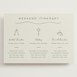 "Pair of Calla Lilies" - Wedding Weekend Itinerary Cards in Sage by Leah Bisch - Front