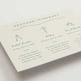 "Pair of Calla Lilies" - Wedding Weekend Itinerary Cards in Sage by Leah Bisch - Detail