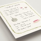 "Barolo" - Wedding Weekend Itinerary Cards in Deep Blush by Pati Cascino - Detail