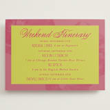 "Maximalist Poppies" - Wedding Weekend Itinerary Cards in Flamingo by Morgan Kendall - Front
