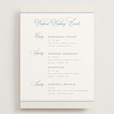 "Patterned florals" - Wedding Weekend Itinerary Cards in Powder by Creo Study - Front