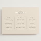 "True North" - Wedding Weekend Itinerary Cards in Olive You More by Design Lotus - Front