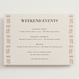"Amari" - Wedding Weekend Itinerary Cards in Ivory by Oma N. Ramkhelawan - Front