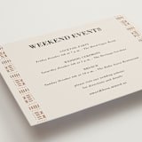 "Amari" - Wedding Weekend Itinerary Cards in Ivory by Oma N. Ramkhelawan - Detail